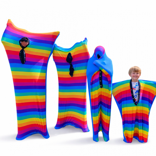 Sensory Hugs Rainbow Body Sock – Stretchy Lycra Sensory Body Sock for Deep Pressure & Sensory Play