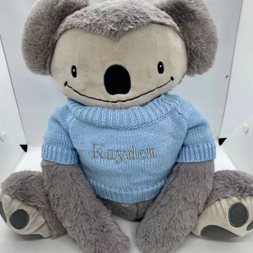 🐨 Weighted teddy soft toy Koala 35cm (4lb) – Personalised Jumper Available