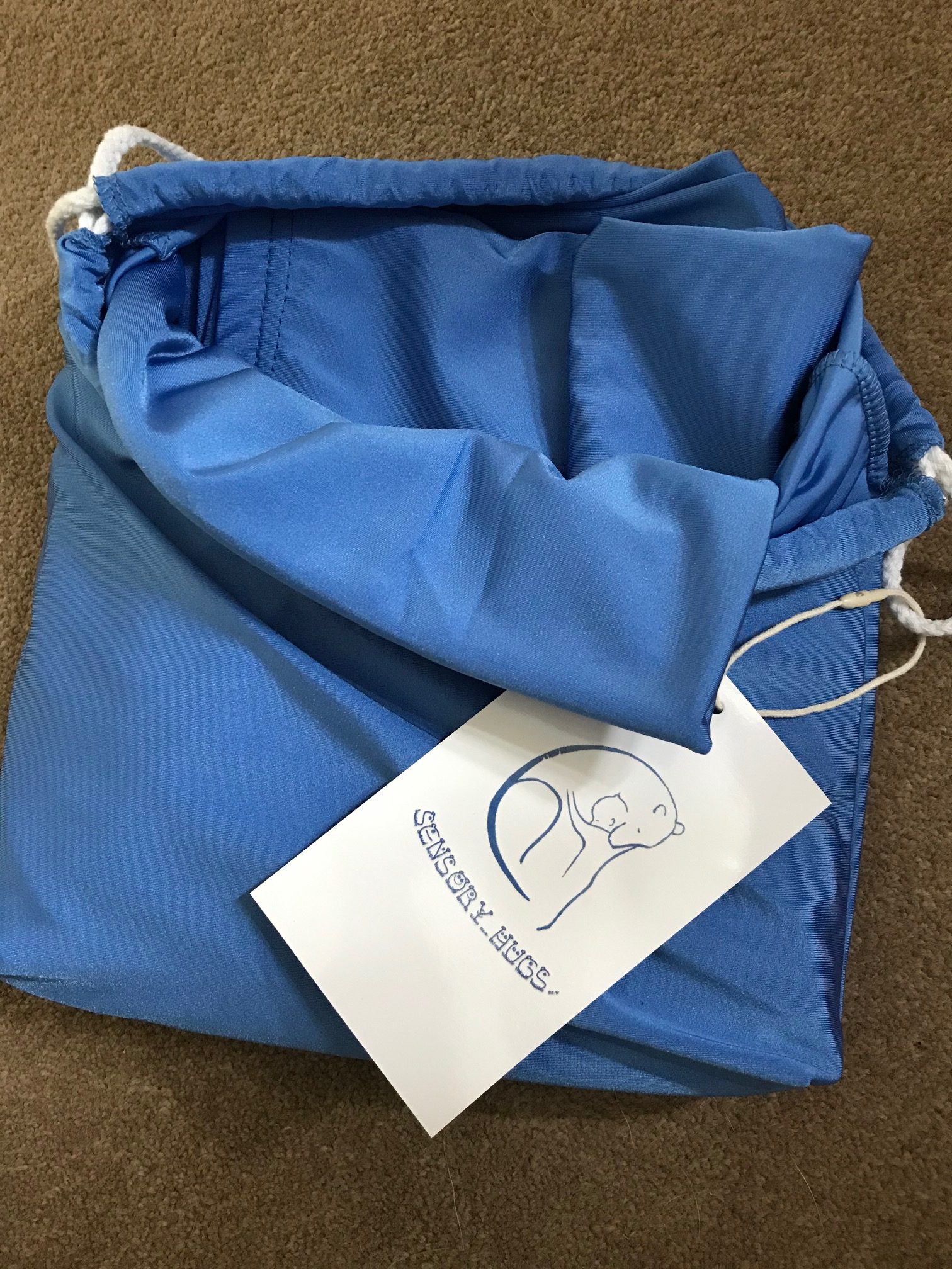 Double 4ft 6″ Sensory Compression Sheet Blue 92 Cotton 8 Lycra