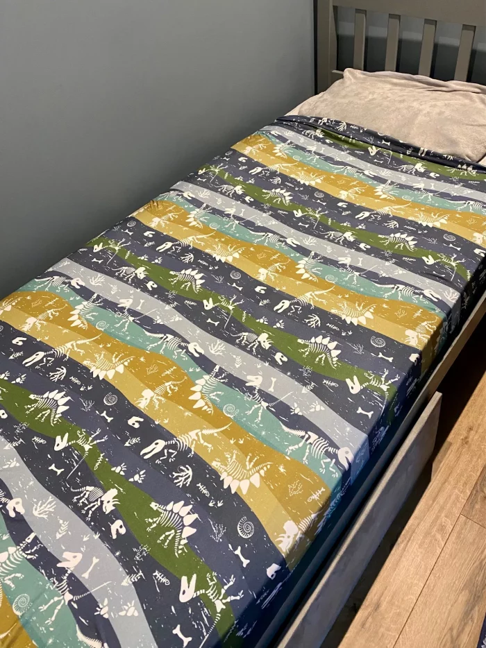 Sensory Compression Sheet. Dinosaur 92% Cotton 8% Lycra. Single, Small Double, Double & King Size. - Image 4