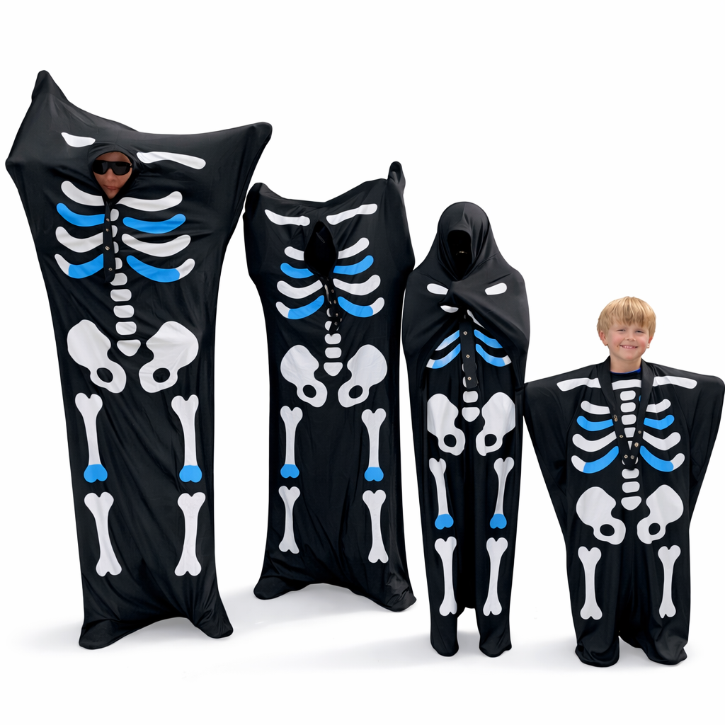 Sensory Hugs Skeleton Body Sock – Stretchy Lycra Sensory Body Sock for Deep Pressure & Sensory Play