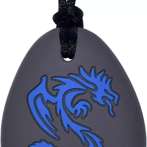 Sensory Dragon Design Chew Necklaces Autism Biting Bite Aid.