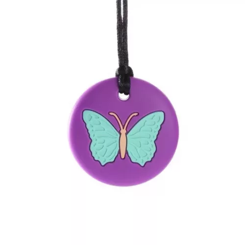 Sensory Butterfly Design Chew Necklaces Autism Biting Bite Aid.