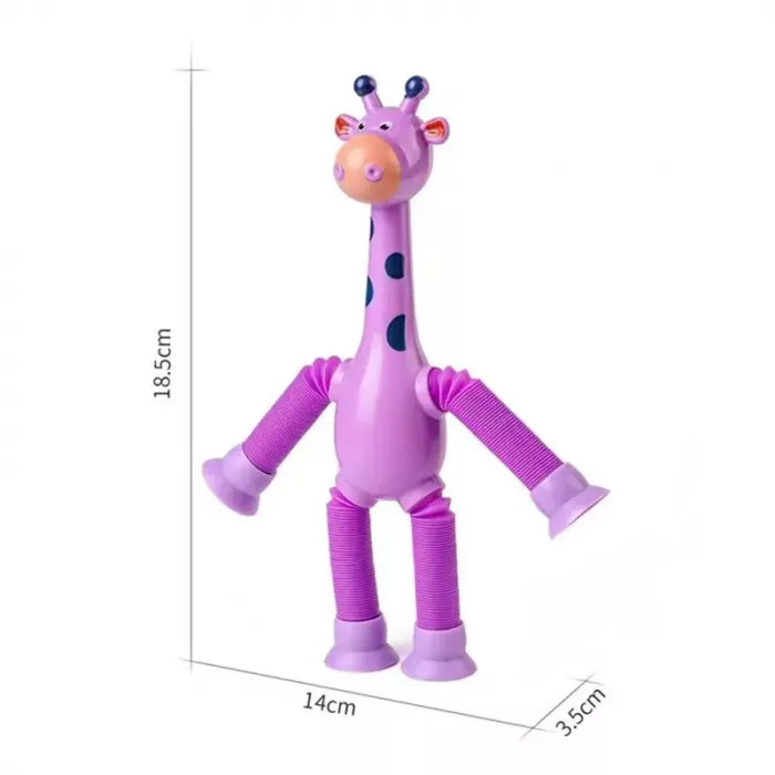 Set of 4 Telescopic Suction Cup Sensory Giraffe Toys with flashing lights - Image 5