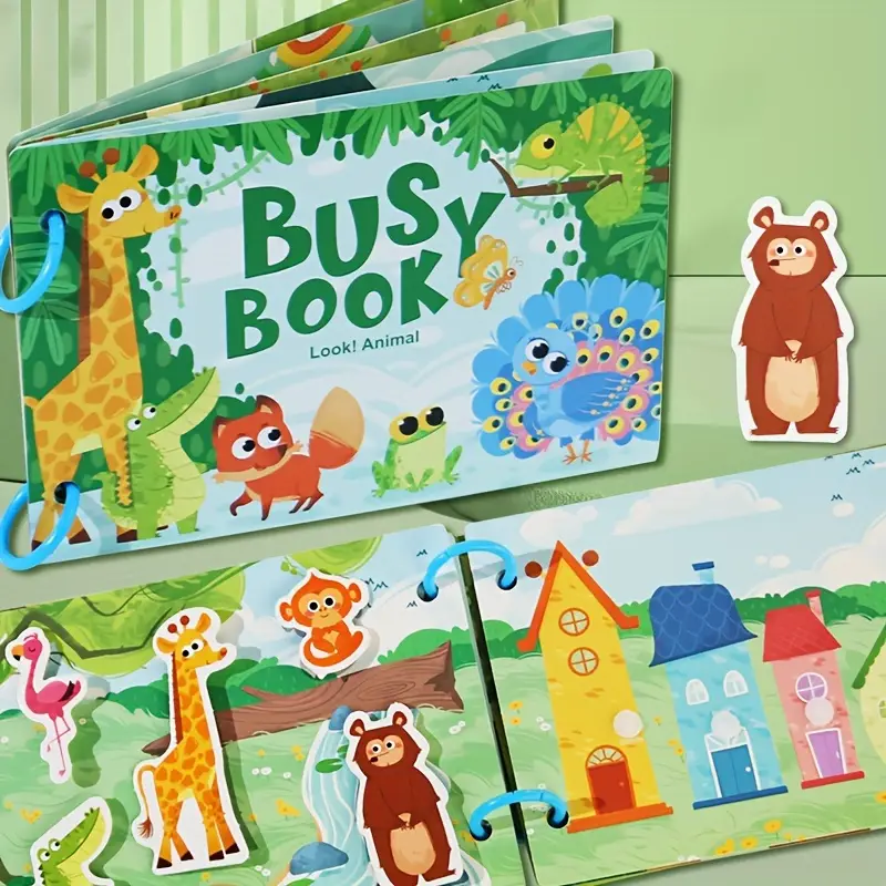Busy Books. Look Animals, Hello Dinosaur & Go Vehicle. Build Fine Motor Skills. - Image 13