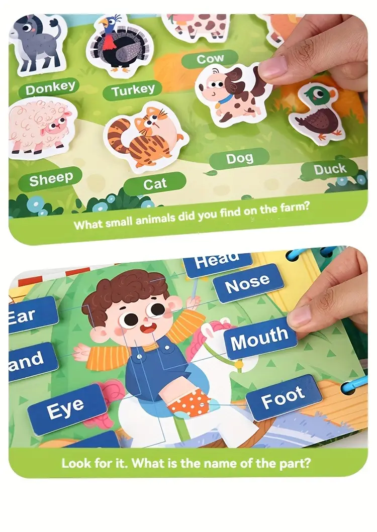 Busy Books. Look Animals, Hello Dinosaur & Go Vehicle. Build Fine Motor Skills. - Image 6