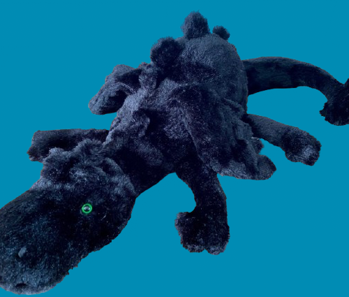 PRE-ORDER. AVAILABLE END OCT / START NOV. Giant weighted Dragon! 5lb, 90cm! With zip & removeable microwaveable sack for a warm hug.