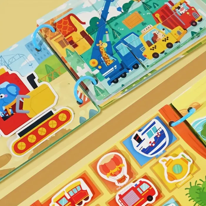 Busy Books. Look Animals, Hello Dinosaur & Go Vehicle. Build Fine Motor Skills. - Image 14