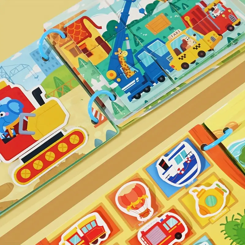 Busy Books. Look Animals, Hello Dinosaur & Go Vehicle. Build Fine Motor Skills. - Image 14
