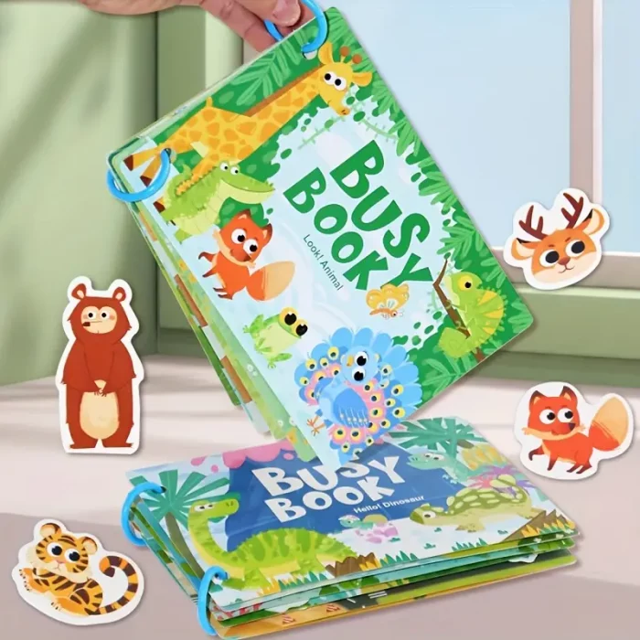 Busy Books. Look Animals, Hello Dinosaur & Go Vehicle. Build Fine Motor Skills. - Image 11
