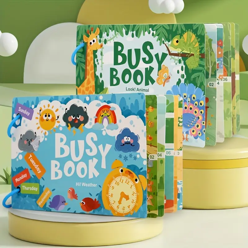 Busy Books. Look Animals, Hello Dinosaur & Go Vehicle. Build Fine Motor Skills. - Image 9