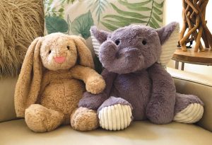 How do weighted teddies and blankets help with anxiety and sleep difficulties?