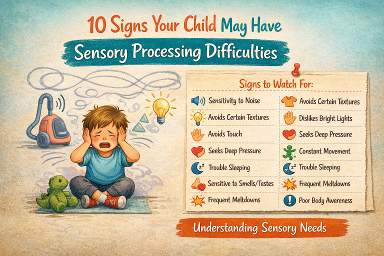 Signs of sensory processing difficulties