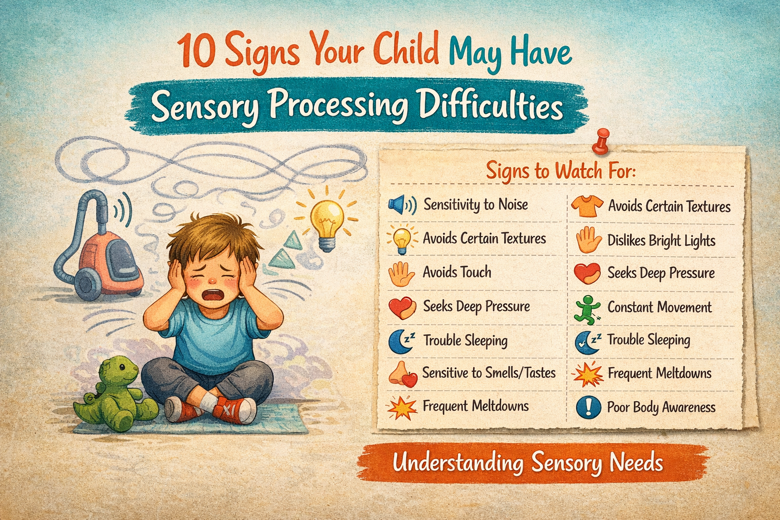 10 Signs Your Child May Have Sensory Processing Difficulties - Sensory Hugs
