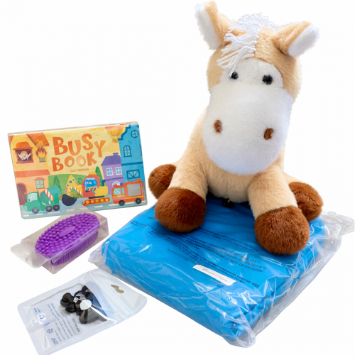 Sweet Dreams Sleep Kit. Sheet available in blue, grey or purple.