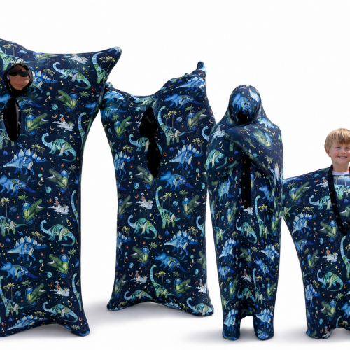 Sensory Hugs NEW DESIGN Dinosaur Body Sock – Stretchy Lycra Sensory Body Sock for Deep Pressure & Sensory Play